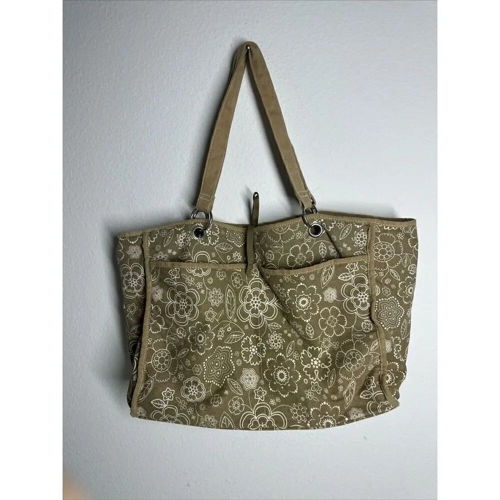 Floral Print Bohemian Tote Bag Weekend Bag Cotton Blend